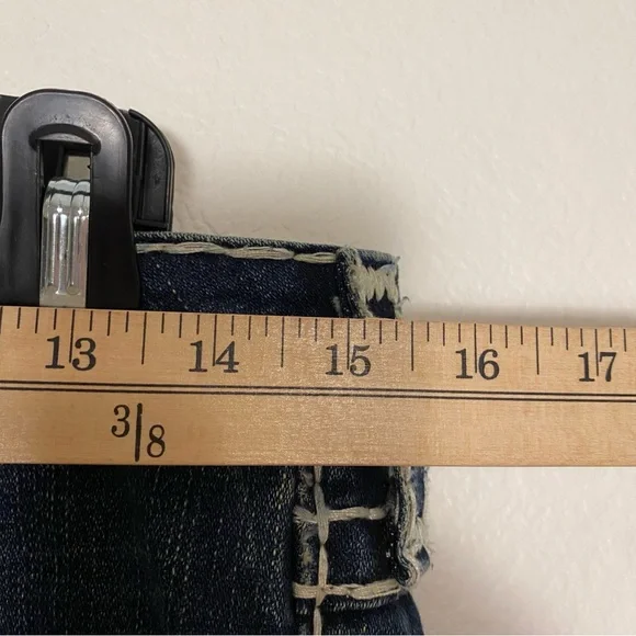 EUC True Religion Vintage Rollingwood Billy Super T White Big Stitch Size 27 - Picture 9 of 14